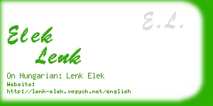 elek lenk business card